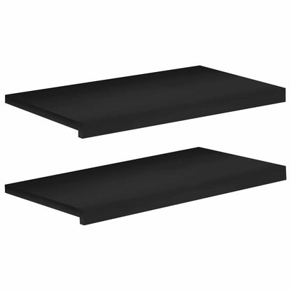 vidaXL Window Sills 2 pcs Black 80x 40 x 2 cm Solid Beech Wood