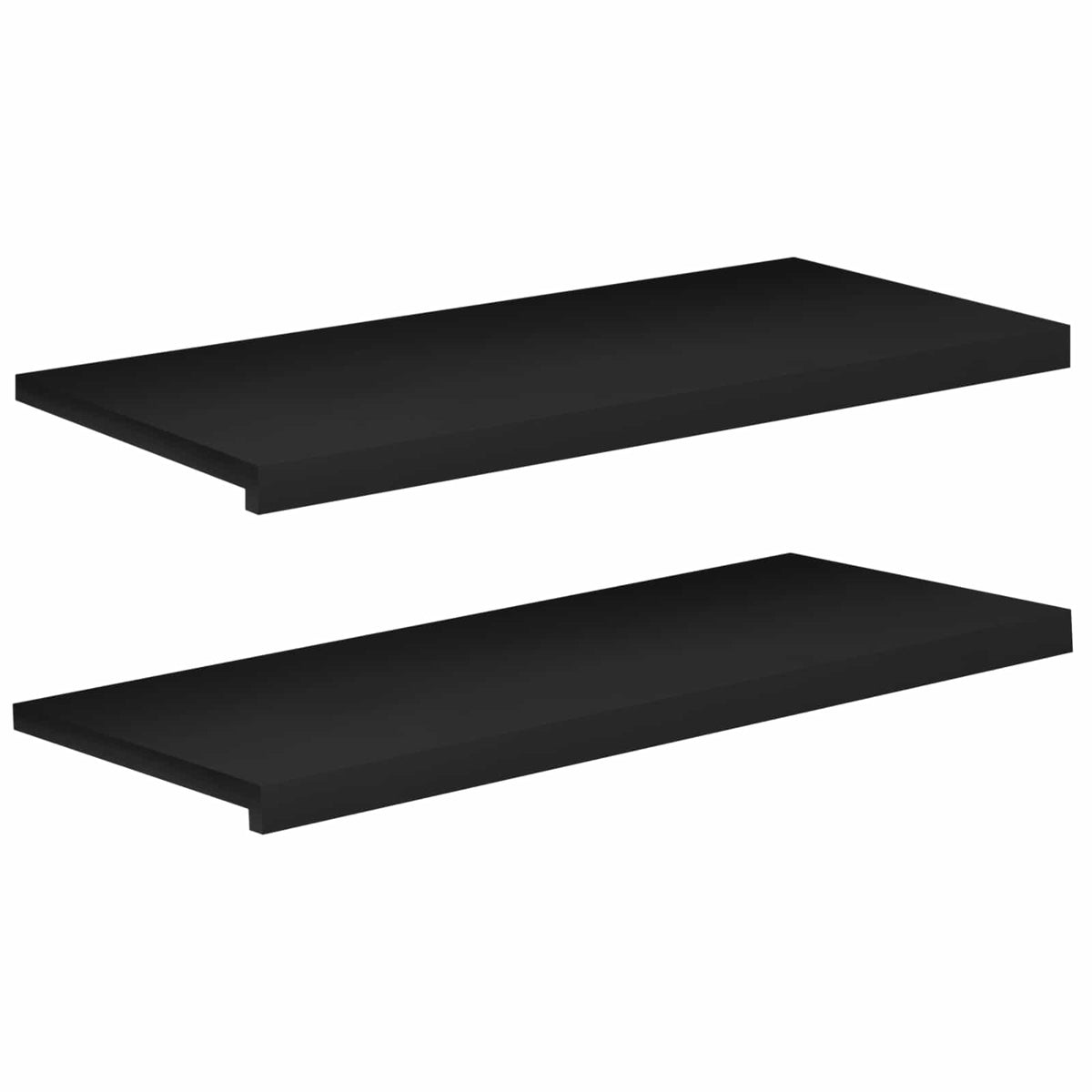 vidaXL Window Sills 2 pcs Black 100 x 40 x 2 cm Solid Beech Wood