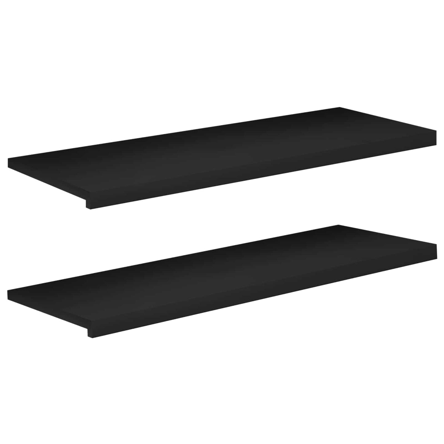 vidaXL Window Sills 2 pcs Black 120 x 40 x 2 cm Solid Beech Wood