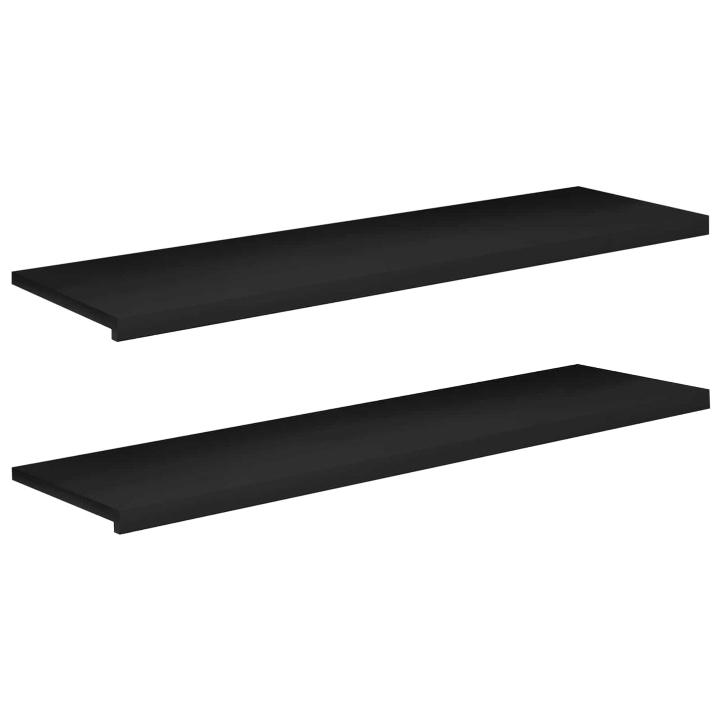 vidaXL Window Sills 2 pcs Black 140 x 40 x 2 cm Solid Beech Wood