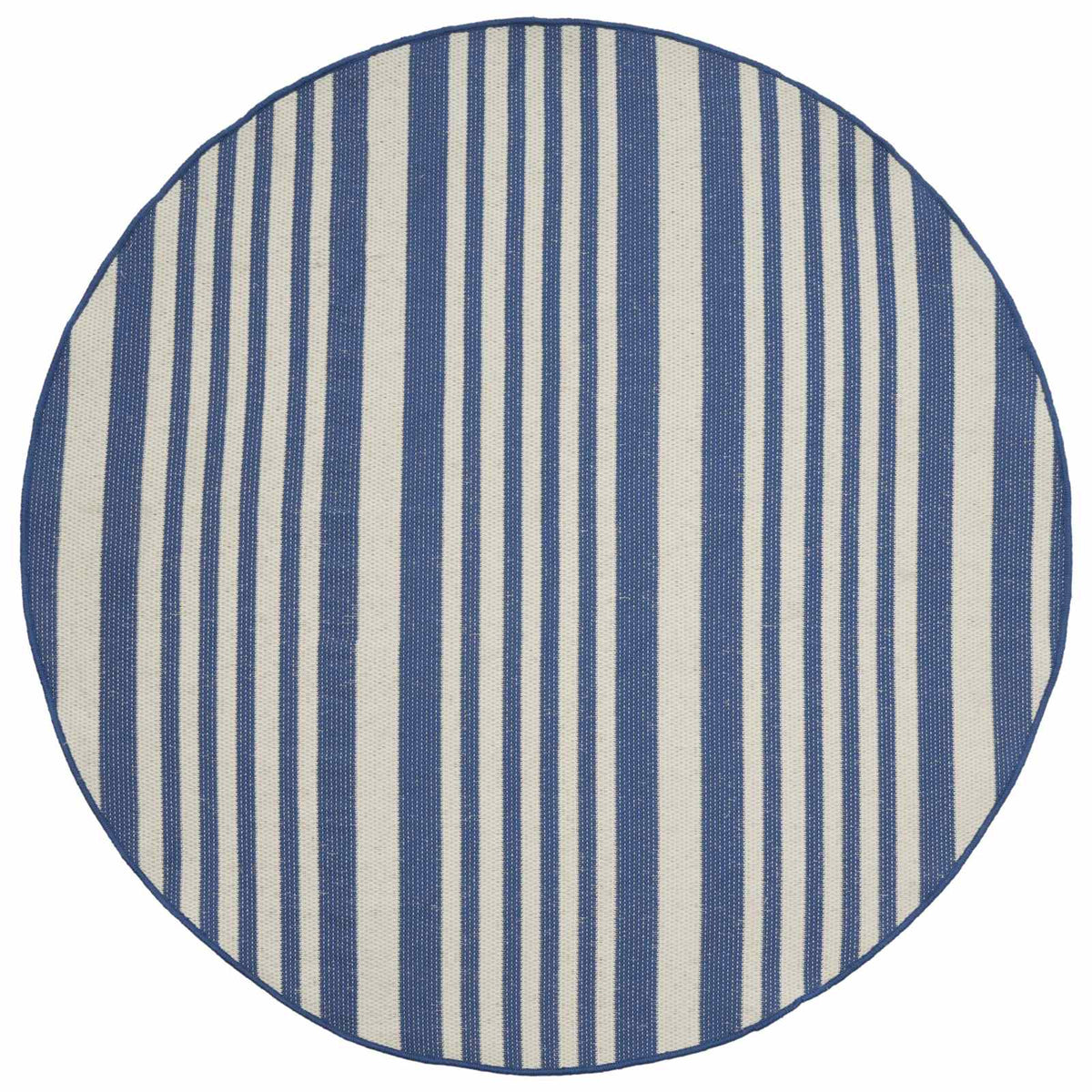 vidaXL In- and Outdoor Rug OLITE Natural and Navy Blue Ø 160cm 100% PP
