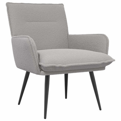 vidaXL Armchair Light Grey Bouclé