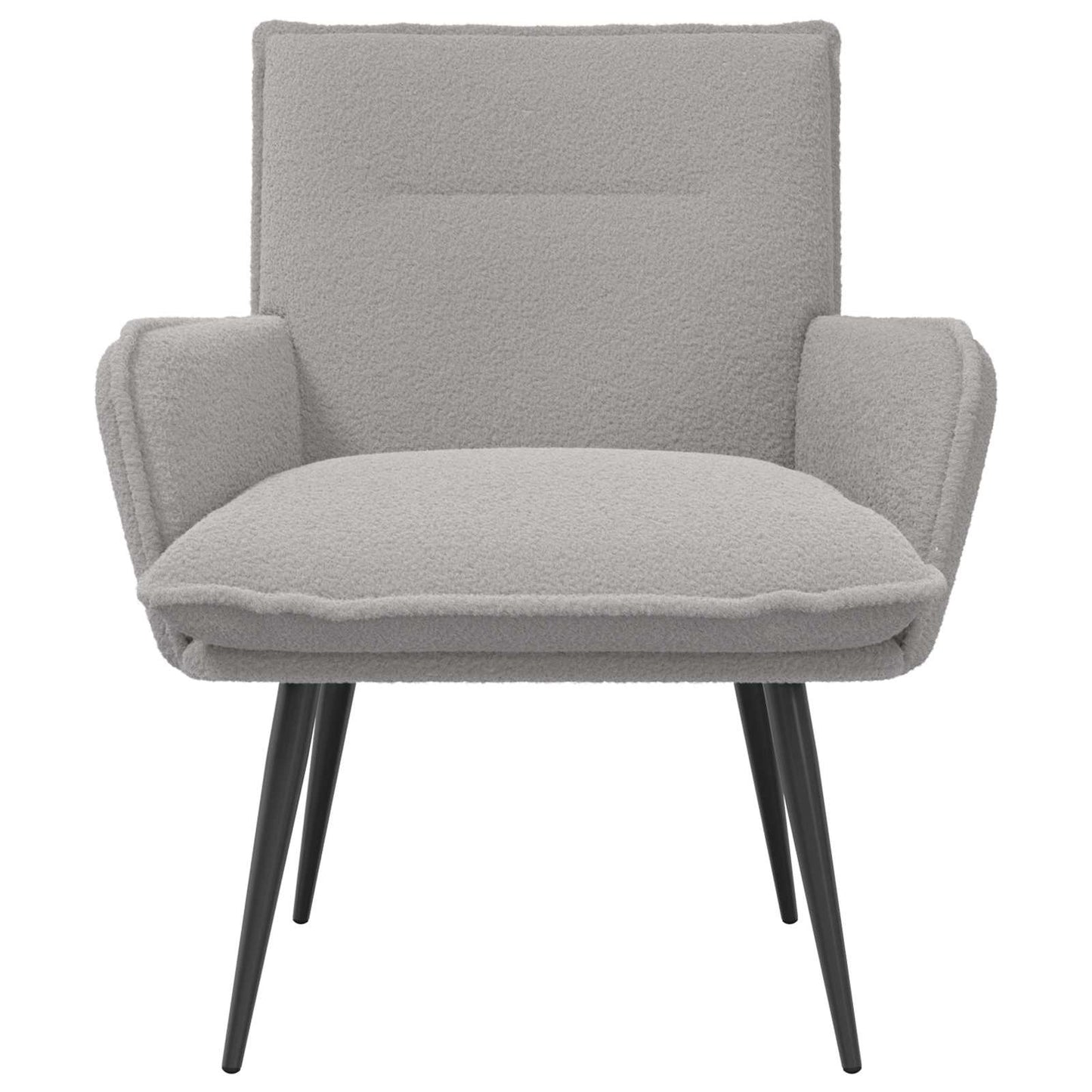 vidaXL Armchair Light Grey Bouclé