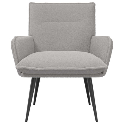 vidaXL Armchair Light Grey Bouclé