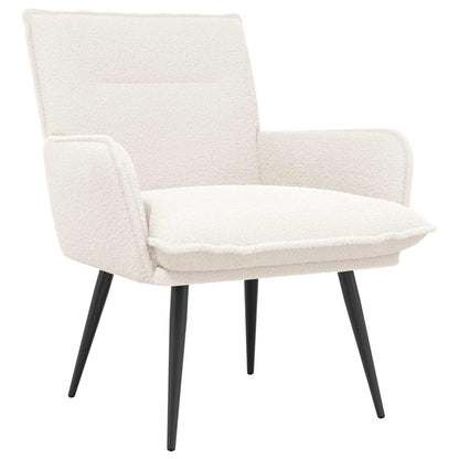 vidaXL Armchair Cream Bouclé