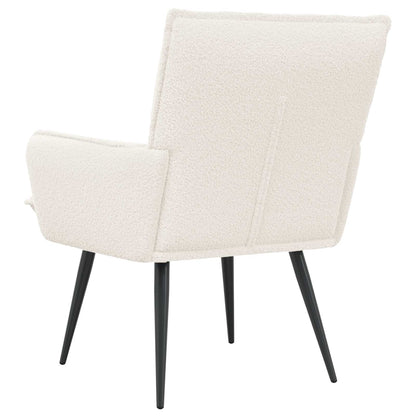 vidaXL Armchair Cream Bouclé