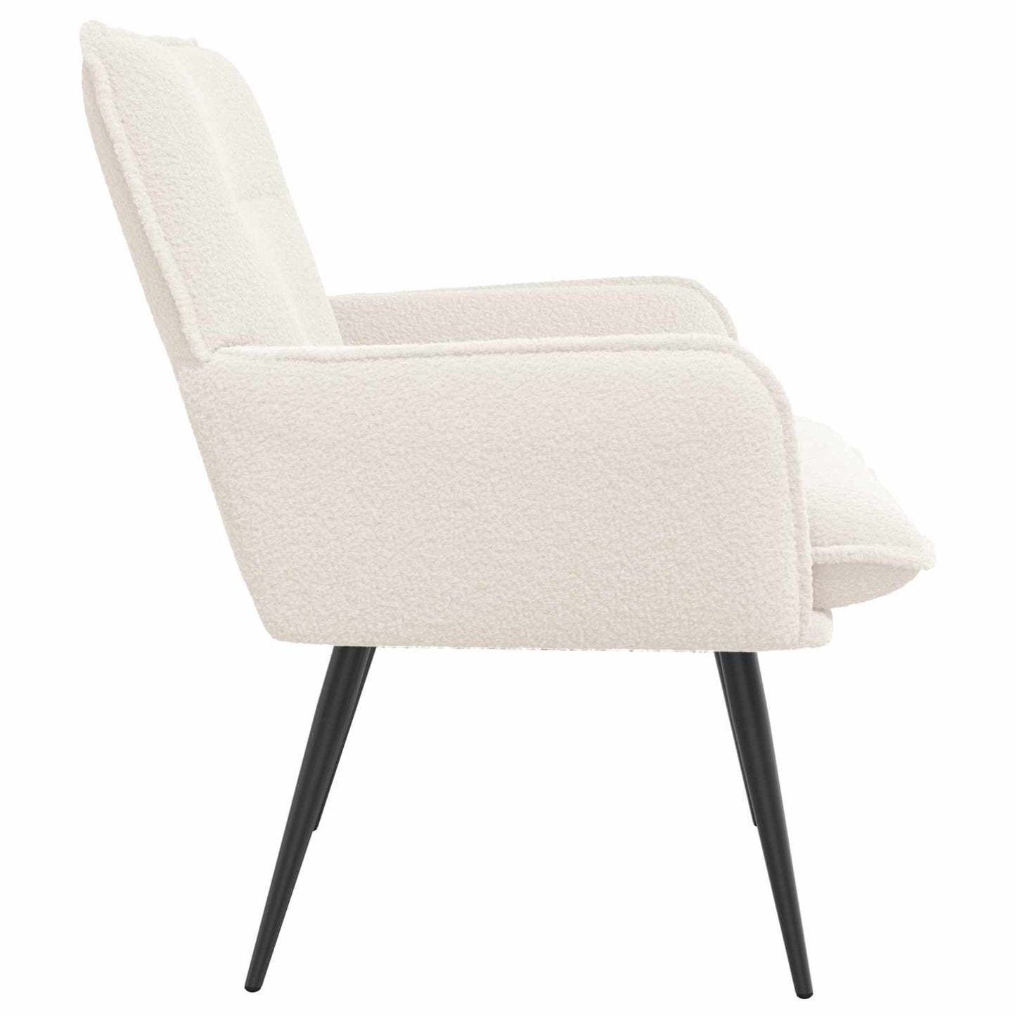 vidaXL Armchair Cream Bouclé