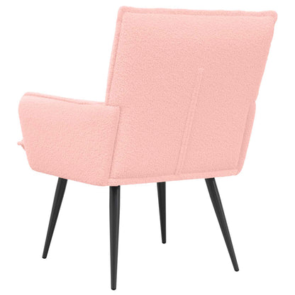 vidaXL Armchair Pink Bouclé