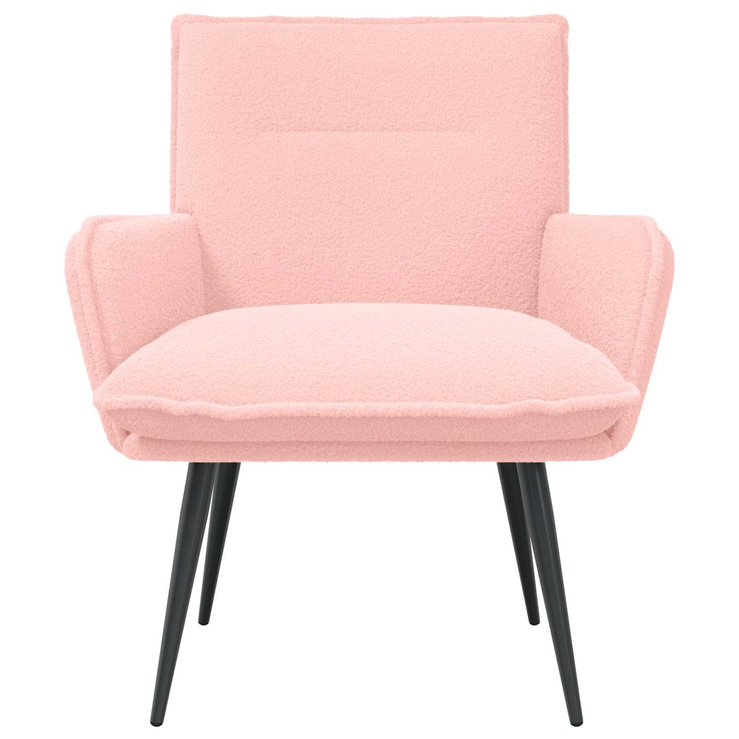 vidaXL Armchair Pink Bouclé