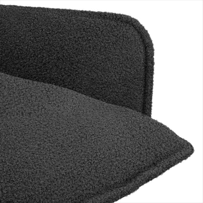 vidaXL Armchair Dark Grey Bouclé