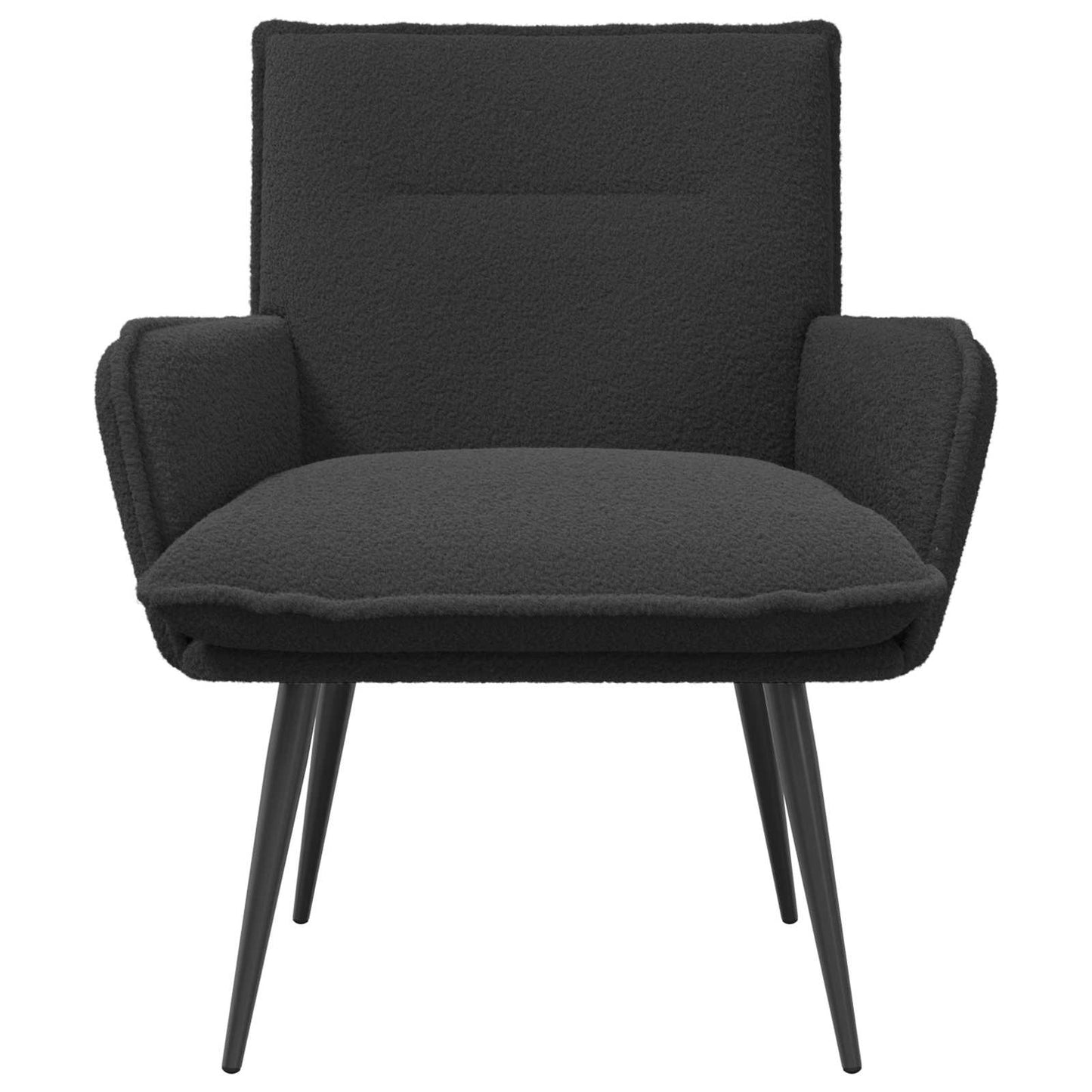 vidaXL Armchair Dark Grey Bouclé