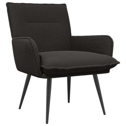 vidaXL Armchair Black Bouclé