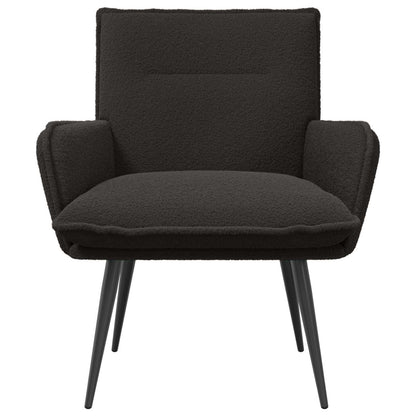 vidaXL Armchair Black Bouclé
