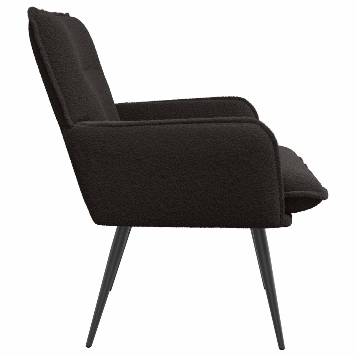 vidaXL Armchair Black Bouclé