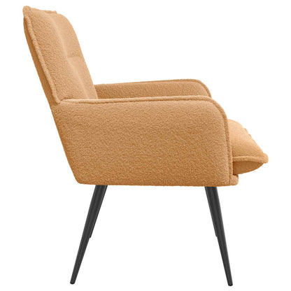 vidaXL Armchair Beige Bouclé