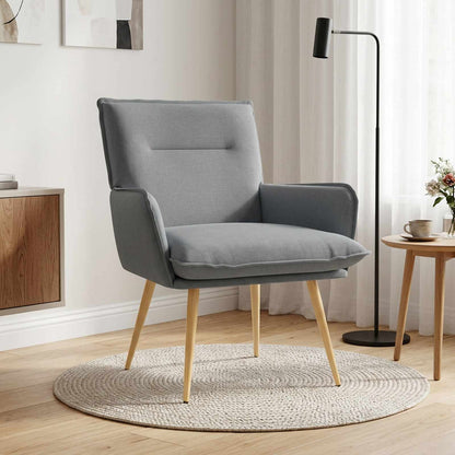 vidaXL Armchair Light Grey Fabric