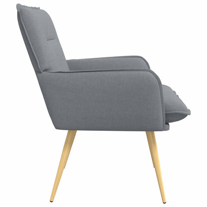 vidaXL Armchair Light Grey Fabric