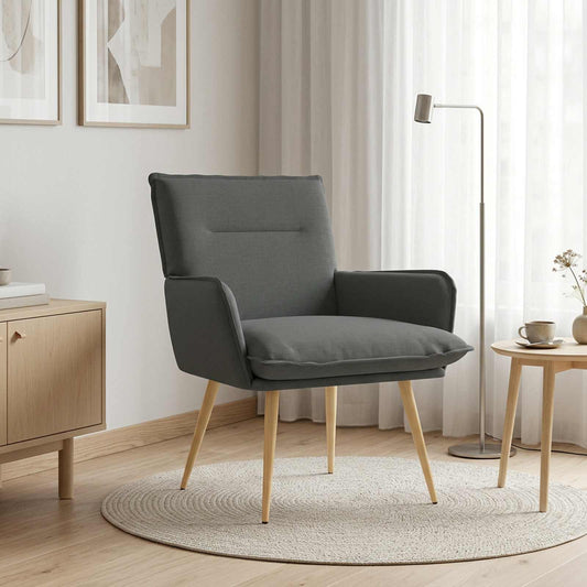 vidaXL Armchair Dark Grey Fabric