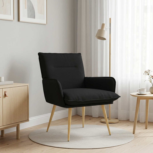 vidaXL Armchair Black Fabric