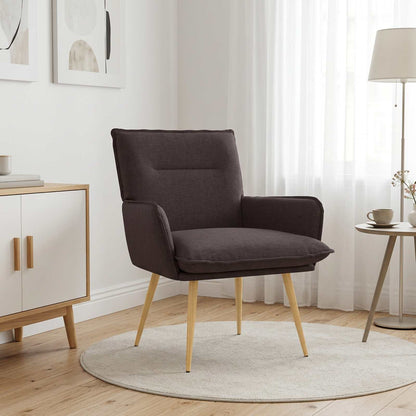 vidaXL Armchair Dark Brown Fabric
