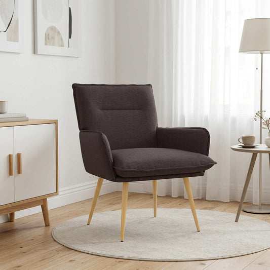 vidaXL Armchair Dark Brown Fabric
