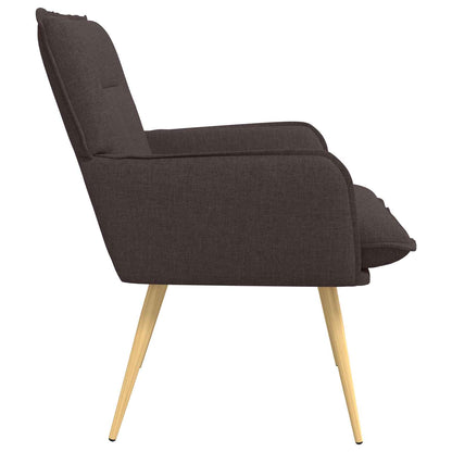 vidaXL Armchair Dark Brown Fabric