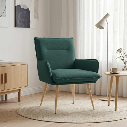 vidaXL Armchair Dark Green Fabric