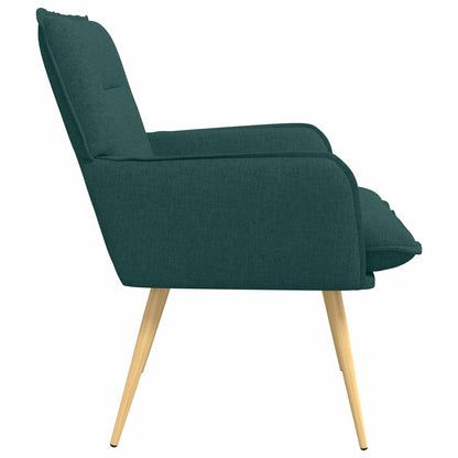 vidaXL Armchair Dark Green Fabric