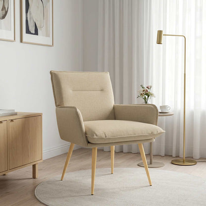 vidaXL Armchair Cream Fabric