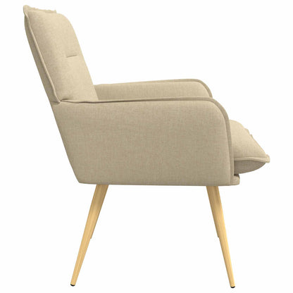 vidaXL Armchair Cream Fabric