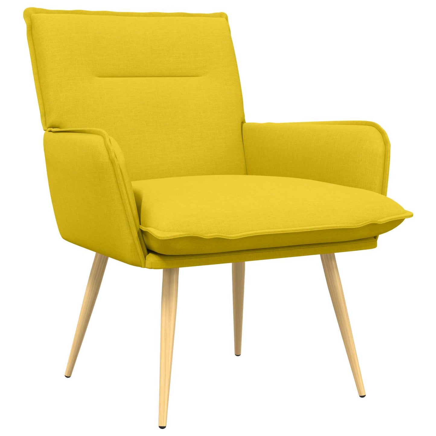 vidaXL Armchair Light Yellow Fabric