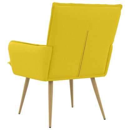 vidaXL Armchair Light Yellow Fabric