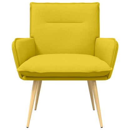 vidaXL Armchair Light Yellow Fabric