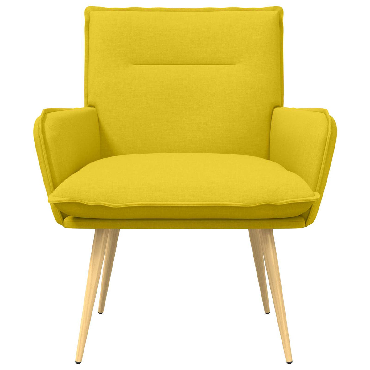 vidaXL Armchair Light Yellow Fabric