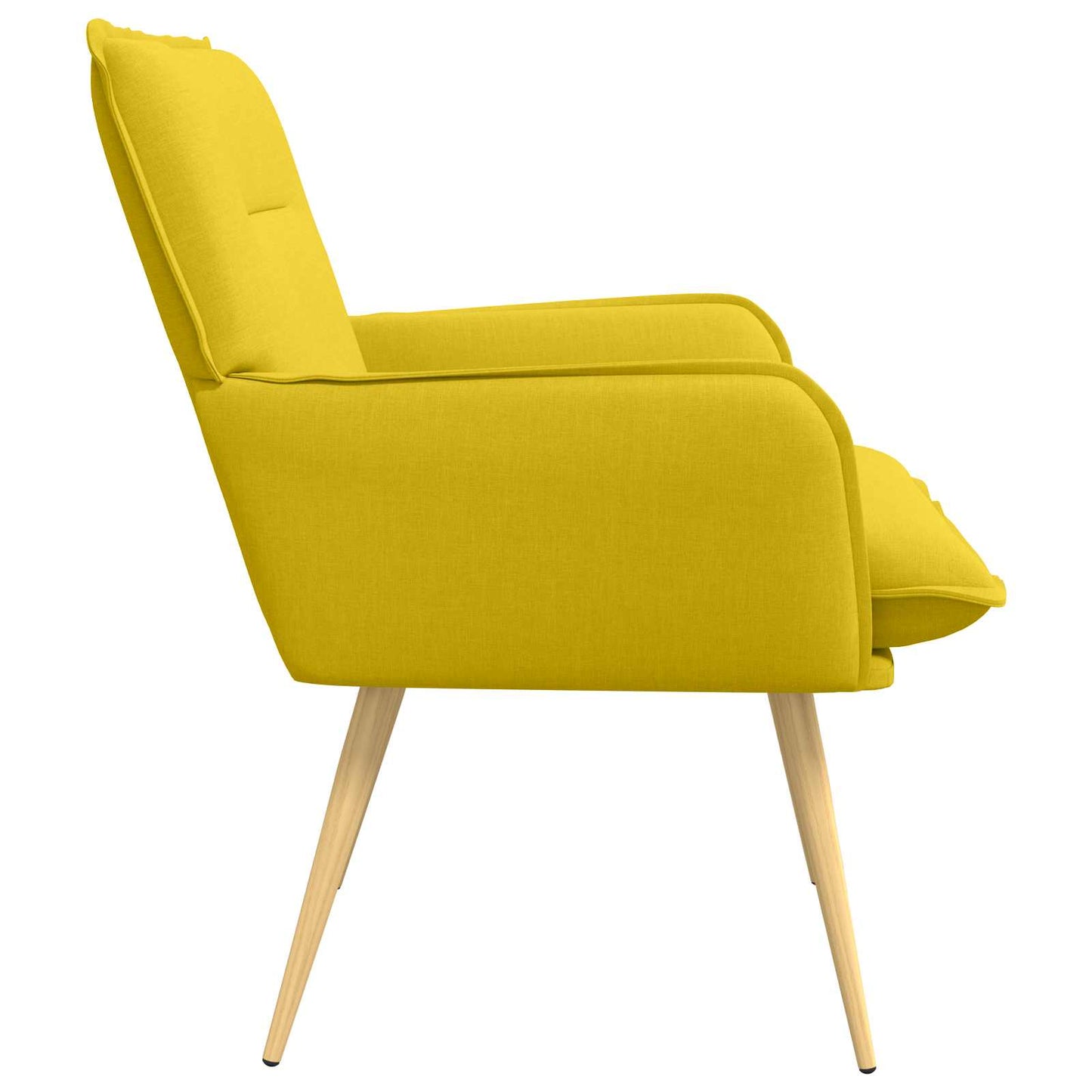 vidaXL Armchair Light Yellow Fabric