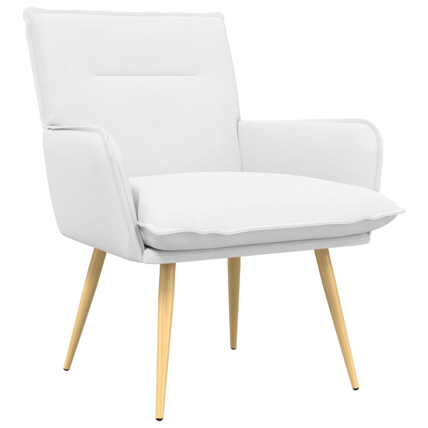vidaXL Armchair White Fabric