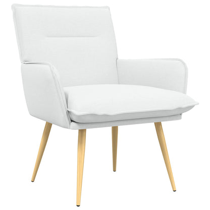 vidaXL Armchair White Fabric