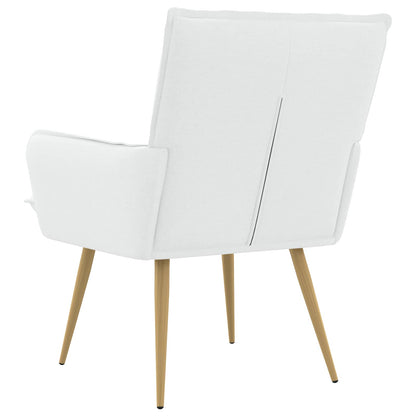vidaXL Armchair White Fabric