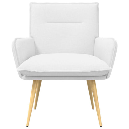 vidaXL Armchair White Fabric