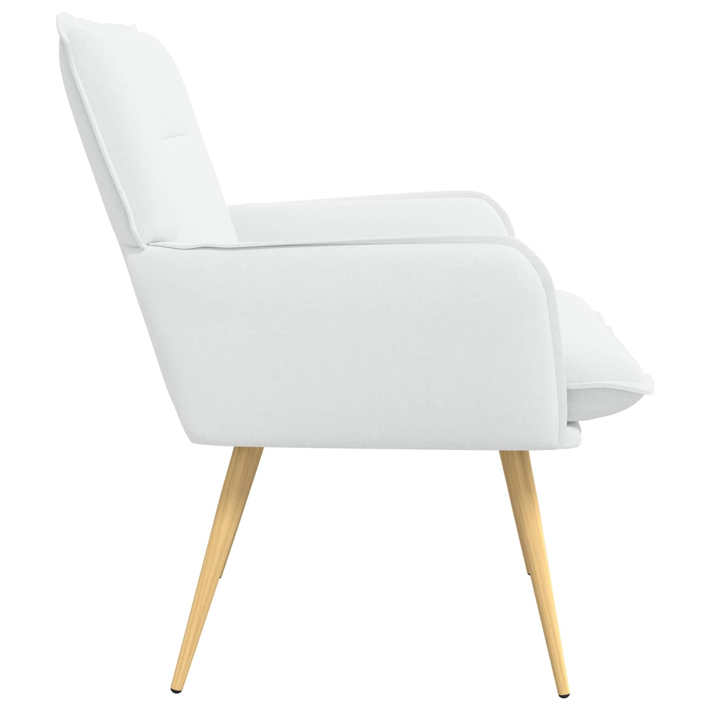 vidaXL Armchair White Fabric