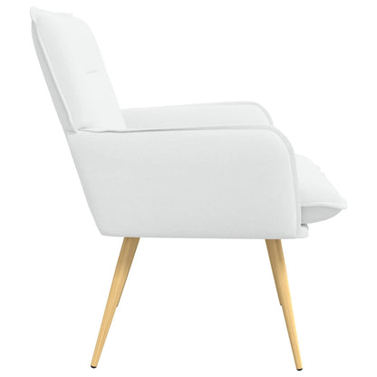 vidaXL Armchair White Fabric