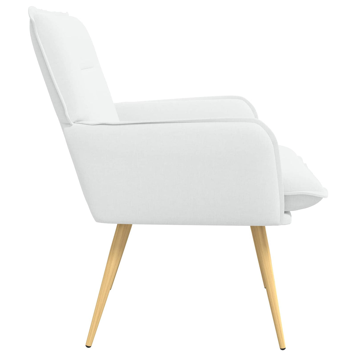 vidaXL Armchair White Fabric