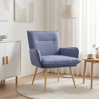 vidaXL Armchair Jeans Blue Fabric