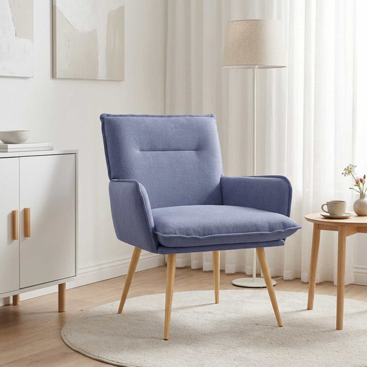 vidaXL Armchair Jeans Blue Fabric