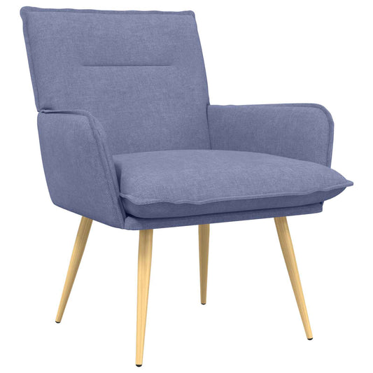 vidaXL Armchair Jeans Blue Fabric