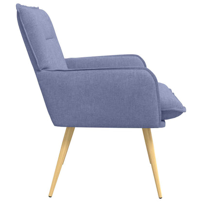 vidaXL Armchair Jeans Blue Fabric