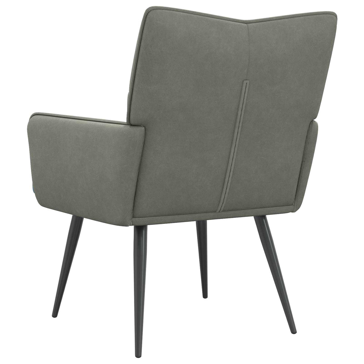 vidaXL Armchair Light Grey Corduroy Fabric