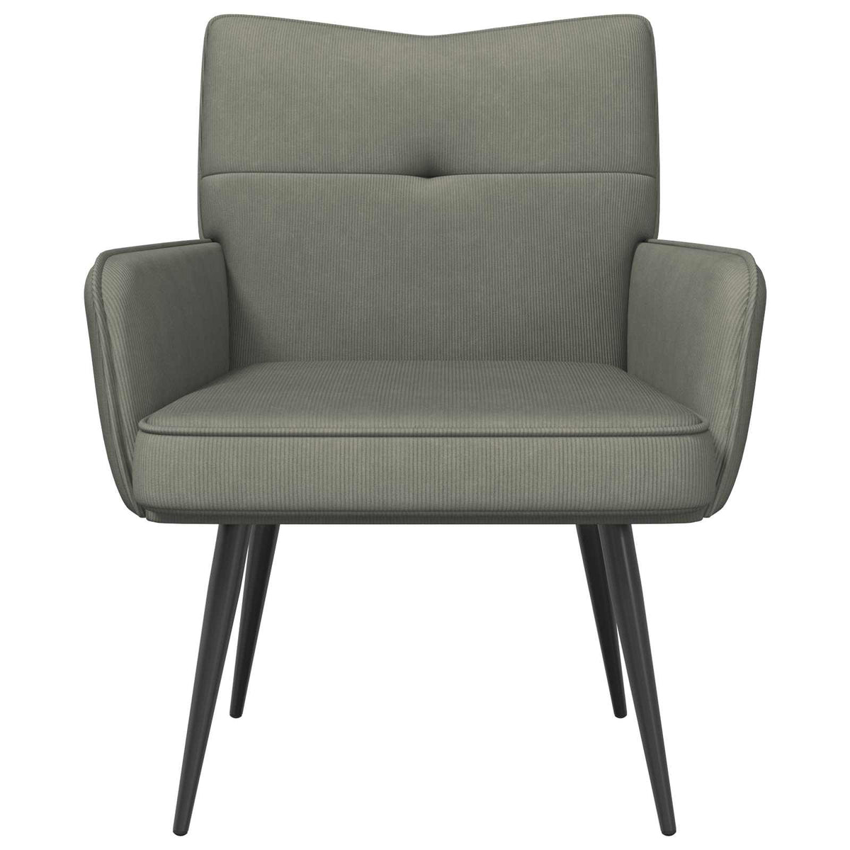 vidaXL Armchair Light Grey Corduroy Fabric