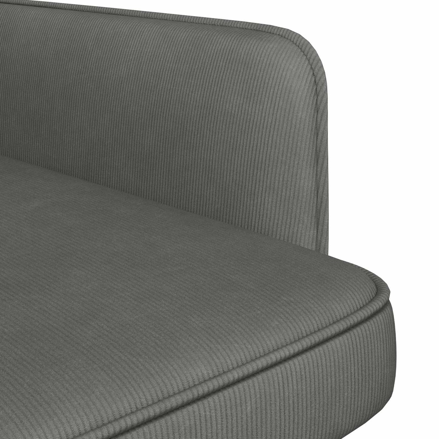 vidaXL Armchair Dark Grey Corduroy Fabric