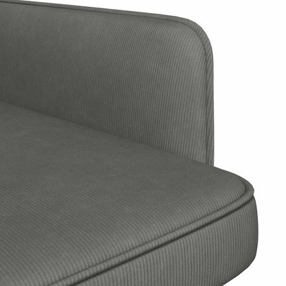 vidaXL Armchair Dark Grey Corduroy Fabric